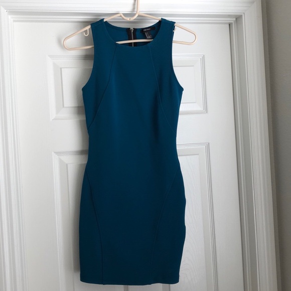 Aqua bodycon mini dress - Picture 2 of 3